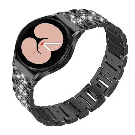 Miimall【galaxy watch4/5/watch4 classic用】メタルバンド 女性 galaxyウォッチ4/5/Pro バンド キラキラ ラインストーン ステンレス ギャラクシーWatch4 44mm 40mm/Classic 46mm