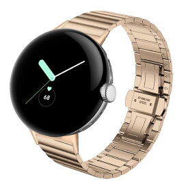 Miimall For Google グーグルPixel Watch専用バンドステンレスバンド ビジネス Google Pixel Watch 交換バンド 金属 高級ステンレスバンド 金属 調節可能 ビジネス風 Pixel Watchベルト金属 メタル（