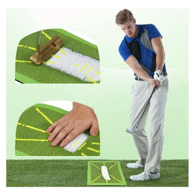 ゴルフマット 軌跡が確認できる ショット用マット ゴルフ練習 練習器具 スイング改造 素振り練習 持ち運び便利