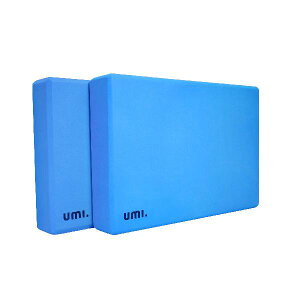 Umi.(ウミ) ヨガブロック 2個セット 海の青色 ヨガ ピラティス 用 ブロック 高密度 EVA 耐圧性 防湿性 長さ305×幅205×厚さ50mm 毎枚 300g (1ペア-ブルー)
