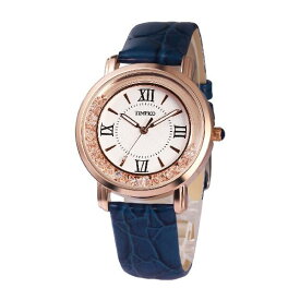 [TIME100] 腕時計 レディース 時計腕時計 防水 腕時計 電池式 うで時計 ビジネス 時計 アナログ 見やすい お洒落 秒針付き 可愛い watch for women 青