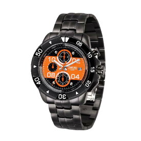 [TIME100] 腕時計 メンズ 腕時計 電池式 時計腕時計 防水 うで時計 スポーツ 時計 見やすい アナログ watch for men 黒のケース オレンジの文字盤