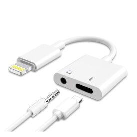 iPhone用イヤホン変換アダプター Lightning 3.5mm 充電 同時 音楽 ライトニング イヤホン 二股 交換コネクタPhone13/12/11/Xs/Xs max/Xr/X/8/8plus/7/7plus(iOS13、14、15に対応)