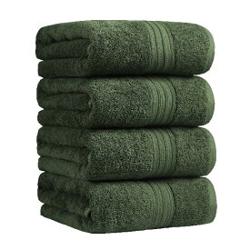 GraceAier 綿100% バスタオル 4枚 セット ふかふか ホテル仕様 高速吸水 耐久性 耐洗濯性 人気