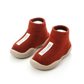 [AOIREMON] 可愛いベビーシューズ ファーストシューズ トレーニングシューズ 赤ちゃん靴下 出産祝い 滑り止め 柔らか 通気性 レッド