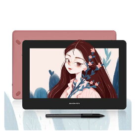 GAOMON PD1220浅緋色 11.6インチ液晶ペンタブレットフルラミネーションディスプレイ傾き検知お絵かき液タブ 8192電源不要ペンとスタンド付きWin/Mac/Android OS 対応