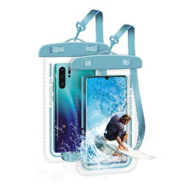 【スマホ防水ケース 2枚セット】防水ケース スマホ用防水カバー 防水バッグ 7.2インチ対応 タッチ操作 水中撮影 顔認証 SGS国際認証 泳ぎ お風呂 同色2枚セット iphone13promax/iphone13pro/iphone13/iphone