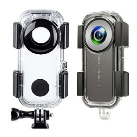 Kiowon Insta360 ONE X2 用 防水ケース 40m 潜水ケース 360度パノラマ撮影 for インスタ360 insta360 one x2 潜水ケース 保護ハウジング ダイビングシェル 水中撮影用 (Insta360 ONE X2用)