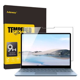 Adeway Microsoft Surface Laptop Go 2/Surface Laptop Go ガラス保護フィルム U型【9H硬度 高透過 指紋防止 気泡防止 高感度タッチ 2.5D加工 貼り付け簡単】2022