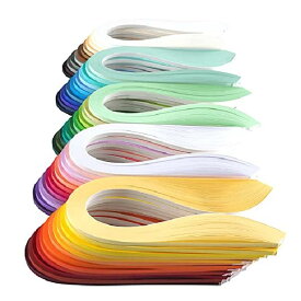 JUYAクイリングキット6000枚紙60種類の単色 各袋は100枚の紙 長さは390mm 幅3mm