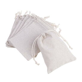 ULTNICE リネン ジュート 巾着袋 ギフトバッグ 小物入れ ジュエリーポーチ 和風 ラッピング袋 10枚セット 15*20cm