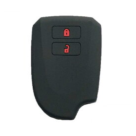 ZIAN ハイエース (HIACE) 車用 スマートキーケース 2ボタンシリコン製キーカバー 専用設計（MY-FTHS2J ） (ブラック2(赤いボタン))