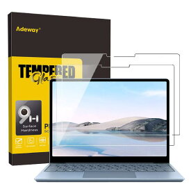 【2枚入り】Adeway Microsoft Surface Laptop Go 2/Surface Laptop Go ガラス保護フィルム U型【9H硬度 高透過 指紋防止 気泡防止 高感度タッチ 2.5D加工 貼り付け簡単】2022