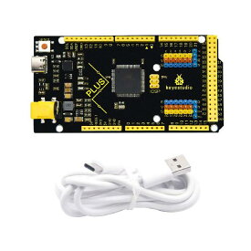 KEYESTUDIO 5V Mega 2560 R3 Plus マイコン ボード + Type-C USB ケーブル スターターキット for Arduino アルドゥイーノ アルデュイーノ アルディーノ 1.5A出力