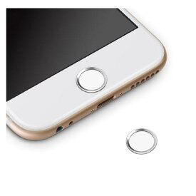 ホームボタンシール Sakulaya 指紋認証可能 iPhone SE iPhone8 Plus iPhone7 iPad pro iPad miniなど対応 ホームボタンシール（シルバーフレーム/ホワイト)