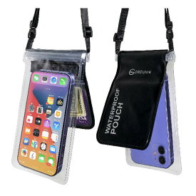 Oreunik防水電話バッグ(2パック) iPhone 14 13 12 Pro Max Samsung Galaxy s11/s10/s9 用防水ケース スクリーンタッチセンシティブ 2層のデザインポケット IPX8携帯電話ドライバッグ