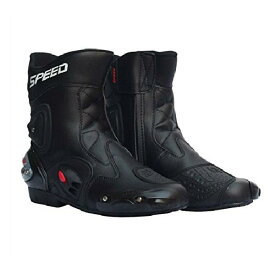 SPEED BIKERS メンズ オートバイ靴 バイク靴 バイク用レーシングブーツ ライディングシューズ レーシングブーツ プロテクトスポーツブーツ サイズ42（約26-26.5CM）ブラック