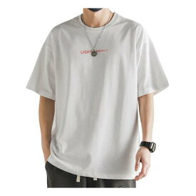 [JHIJSC] メンズ tシャツ 半袖 夏 ゆったり 無地 綿 シンプル おしゃれ 大きいサイズ (M ホワイト)