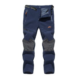 KEFITEVD 釣りウェア メンズ ストレッチパンツ 登山 防風パンツ 耐摩耗 ズボン かっこいい 紺 ネイビー XL