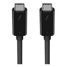 Belkin Thunderbolt 3ケーブル 高速 40Gbps 100W出力 5K /ウルトラHD対応 2m ブラック F2CD085bt2M-BLK