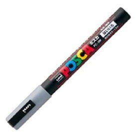 ( お徳用 200セット ) 三菱鉛筆 ポスカ/POP用マーカー 【細字/灰】 水性インク PC-3M.37