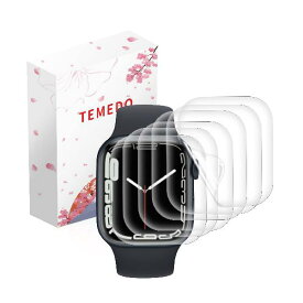 『2022改良モデル』TEMEDO Apple Watch 保護フィルム 40mm/41mm 対応 Apple Watch フィルム TPU材 [独創位置付け設計] 3D全面保護 Apple Watch Series8/7/6/se/5/4 アップルウォ
