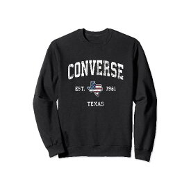 Converse Texas TX ヴィンテージ アメリカ国旗 スポーツデザイン トレーナー