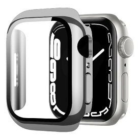 YOFITAR Apple Watch 7用ケース 41mm-45mmメッキ加工 アップルウォッチ Series 7 用 保護ケース ガラスフィルム 一体型 PC素材 光沢 金属感 全面保護 耐衝撃 装着簡単 (Series 7、41mm、ブリビアントシ