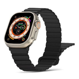 Tasikar シリコン磁気アップルウォッチ バンド コンパチブル Apple Watch バンド 49mm 45mm 44mm 42mm 41mm 40mm 38mm Ultra シリーズ8 7 6 5 4 3 2 1 SE 薄型シリコン磁気ループ交換