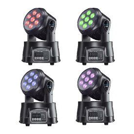 BETOPPER ムービングライト 7x8W RGBW LED 舞台照明 ディスコライト ステージライト ステージ照明 DMX512 9/14CH パーティライト スポットライト DJ disco light クラブライト 回転可能 高輝度 音声連動 舞