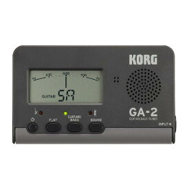 KORG ギター/ベース用チューナー GA-2 個人練習に最適 多弦ギター 多弦ベース フラットチューニング ロングスケールにも対応 200時間連続稼働 軽量 コンパクト