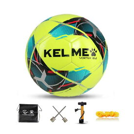KELME サッカーボール 4号球 5号球 成人用 試合球 耐摩耗 (9886130 イェロー、 5号球)