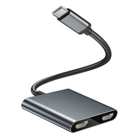 Lemorele usb c ハブ 2in1 USB C HDMI 変換アダプター 4K@60デュアル HDMI アダプタHDMI 出力4K @60hz MacBoo k/MacBook Pro 2020/2019/2018 MacBook Air Ch