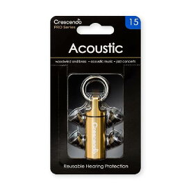 CRESCENDO PRO 耳栓 管楽器/アコースティック/ジャズ用 イヤープロテクター Acoustic 15 ブラック