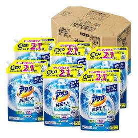 【ケース販売】アタック 抗菌EX スーパークリアジェル 洗濯洗剤 液体 詰め替え 大容量 1.6kg×6個