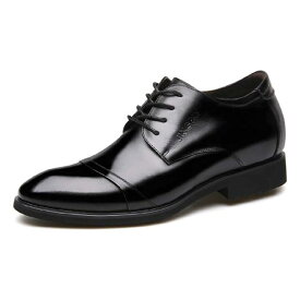24.0cm ブラック [D.IIZOO] 6cm身長アップ ビジネスシューズ メンズ 紳士靴 革靴 シークレットシューズ ドレスシューズ 靴 シークレット フォーマル 背が高くなる サマーシューズ 通気性 防滑 柔らかい YY351