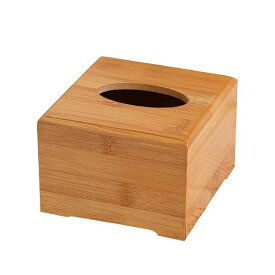 竹ティッシュボックス ティッシュケース 矩形 四角 モダン シンプル フラット ティッシュボックス 11.5*11.5*8.5cm
