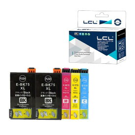 LCL EPSON用 エプソン用IC4CL75 ICBK75 ICC75 ICM75 ICY75 （5パック 2ブラック シアン マゼンタ イエロー） 互換インクカートリッジ 残量表示付き 対応機種：PX-M740F PX-M740FC6 PX-M740