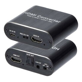 HDMI 分離 音声 hdmiデジタルオーディオ分離器 光デジタル/アナログステレオ 「HDMI入力→HDMI+Toslink/SPDIF+3.5mm音声出力」HDMIサウンド分離器 hdmi 分配器 HDMI 音声分離器 4K*2K@60Hz hdmi