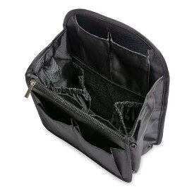 Yisigaインナーバッグ 軽量防水収納バッグ バッグインバッグ 収納力 仕分け デイパック フラミンゴバックパックバッグbag in bag27cm×19.5cm×11cm (S 黒)