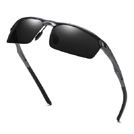 DUCO サングラス メンズ 偏光 スポーツ サングラス UV400 へんこう さんぐらす ブラック sunglasses for men AL-MG合金 超軽量 運転／自転車／釣り／ランニング／ゴルフ用 8550