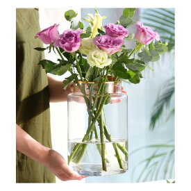 ガラスの花瓶 大 おしゃれ 透明 花器 フラワーベース 大きな花瓶 ガラスベース ガラスボトル アレンジ インテリア 水栽培 生け花 造花 おしゃれ シンプル インテリア