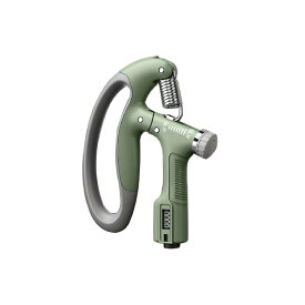 GreenGee 握力増強器 エクササイズ 握力グリッパー カウンター付き 10-100kg 負荷調整可能 ハンドグリッパー ストレス解消 リハビリ器具 テニス 野球 握力強化訓練 握りやすい 滑りづらい 男女兼用 (緑)