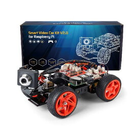 SunFounder Raspberry Pi スマートロボットカー、カメラ付き ロボットカーキット、プログラミング 電子工作 おもちゃ、10代と大人向け、Raspberry Pi 4B/3B/3B+用(※Raspberry Piメインボード、18650