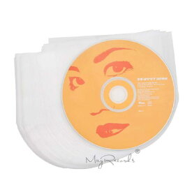 100枚セット CD/DVD 紙ジャケット用 収納袋ケース内袋（白色ビニール）丸型保護袋 CDスリーブ 厚口0.08mm 静電防止素材