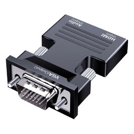 SZJUNXIAO HDMI to VGA 変換 アダプタ 音声出力 1080P HDMI(メス)からVGA（オス）へ変換ケーブル ビデオ変換アダプター パソコン/ノートパソコン/PC/プロジェクター/Raspberry Pi/HDTV/Chromebo