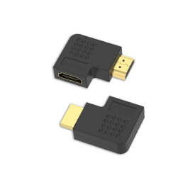 VCE HDMI L字 アダプタ L型 変換 コネクタ 90度+270度 HDMIケーブル向き変更 4K オスーメス TV Stick PC対応 金メッキ 2個セット