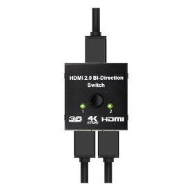YFFSFDC HDMI切替分配器 双方向 HDMI分配器セレクター 4K/3D/1080p 1入力2出力2入力1出力 手動切り替え 電源不要 PC/TV/プロジェクター/液晶テレビ/Xbox/PS3/PS4 など対応
