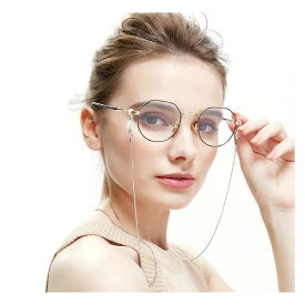 眼鏡 ストラップ ネックレス チェーン ステンレス グラスコード シンプルでおしゃれ 男女兼用 - シルバー