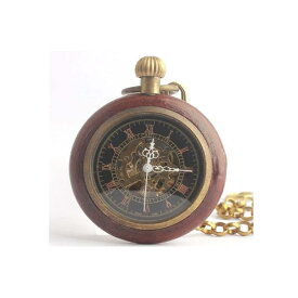 木製 ウッド懐中時計 アンティーク 手巻き レトロ 機械式 ki91